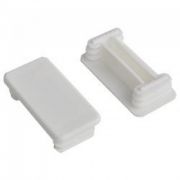 41mm x 21mm Channel End Cap White